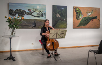 Sarah Zucker auf Frank Meiers Vernissage