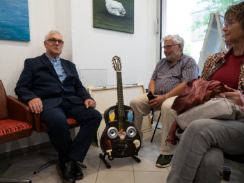 Frank Meier auf seiner Vernissage