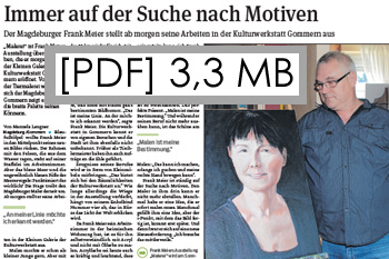 Zeitungsartikel über Maler Frank Meier