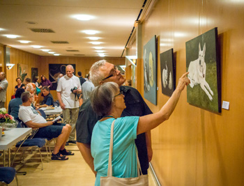 Frank Meier auf seiner Ausstellung