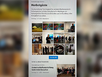 Online-Beitrag zu den Herbstgästen